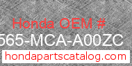 Honda 87565-MCA-A00ZC genuine part number image