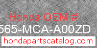 Honda 87565-MCA-A00ZD genuine part number image