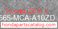 Honda 87565-MCA-A10ZD genuine part number image