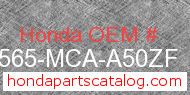Honda 87565-MCA-A50ZF genuine part number image