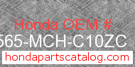 Honda 87565-MCH-C10ZC genuine part number image