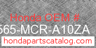 Honda 87565-MCR-A10ZA genuine part number image