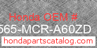 Honda 87565-MCR-A60ZD genuine part number image