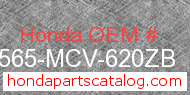 Honda 87565-MCV-620ZB genuine part number image