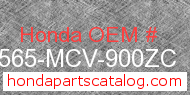 Honda 87565-MCV-900ZC genuine part number image