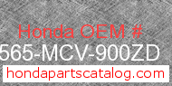 Honda 87565-MCV-900ZD genuine part number image