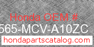 Honda 87565-MCV-A10ZC genuine part number image