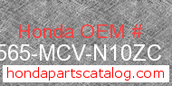 Honda 87565-MCV-N10ZC genuine part number image