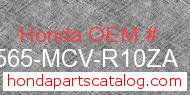 Honda 87565-MCV-R10ZA genuine part number image