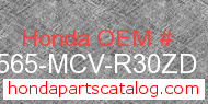 Honda 87565-MCV-R30ZD genuine part number image
