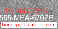 Honda 87565-MEA-670ZB genuine part number image