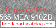 Honda 87565-MEA-910ZB genuine part number image
