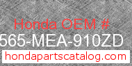 Honda 87565-MEA-910ZD genuine part number image