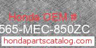 Honda 87565-MEC-850ZC genuine part number image