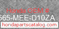 Honda 87565-MEE-D10ZA genuine part number image