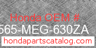 Honda 87565-MEG-630ZA genuine part number image