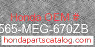 Honda 87565-MEG-670ZB genuine part number image