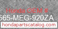 Honda 87565-MEG-920ZA genuine part number image