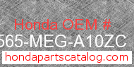 Honda 87565-MEG-A10ZC genuine part number image