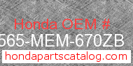 Honda 87565-MEM-670ZB genuine part number image