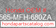 Honda 87565-MFH-680ZA genuine part number image