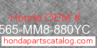 Honda 87565-MM8-880YC genuine part number image