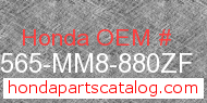 Honda 87565-MM8-880ZF genuine part number image