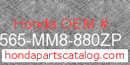 Honda 87565-MM8-880ZP genuine part number image