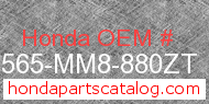 Honda 87565-MM8-880ZT genuine part number image