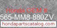 Honda 87565-MM8-880ZV genuine part number image