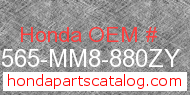 Honda 87565-MM8-880ZY genuine part number image