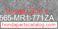 Honda 87565-MR1-771ZA genuine part number image