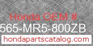 Honda 87565-MR5-800ZB genuine part number image