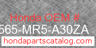 Honda 87565-MR5-A30ZA genuine part number image