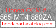 Honda 87565-MT4-880ZA genuine part number image