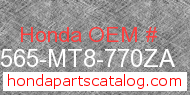 Honda 87565-MT8-770ZA genuine part number image
