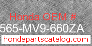 Honda 87565-MV9-660ZA genuine part number image