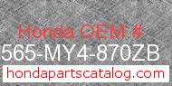 Honda 87565-MY4-870ZB genuine part number image