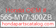 Honda 87565-MY7-300ZB genuine part number image