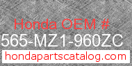 Honda 87565-MZ1-960ZC genuine part number image