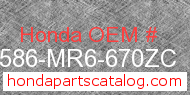 Honda 87586-MR6-670ZC genuine part number image