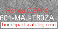 Honda 87601-MAJ-T80ZA genuine part number image