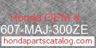Honda 87607-MAJ-300ZE genuine part number image