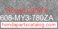 Honda 87608-MY3-780ZA genuine part number image