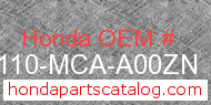 Honda 88110-MCA-A00ZN genuine part number image