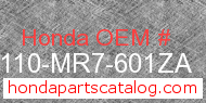 Honda 88110-MR7-601ZA genuine part number image