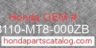 Honda 88110-MT8-000ZB genuine part number image