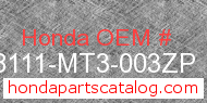 Honda 88111-MT3-003ZP genuine part number image