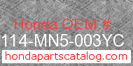 Honda 88114-MN5-003YC genuine part number image