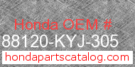 Honda 88120-KYJ-305 genuine part number image